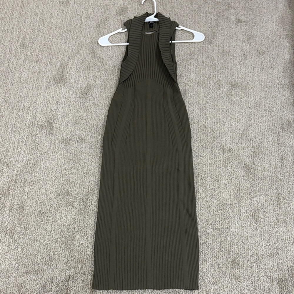 Express Olive Midi Dress